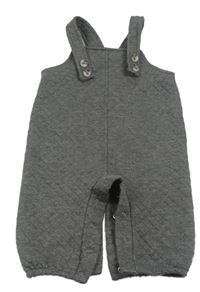 Šedé prošívané laclové tepláky Tu