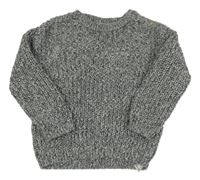 Tmavošedo-bílý melírovaný svetr George