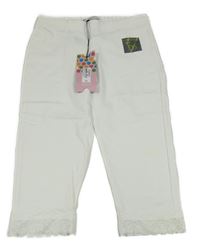 Nové - Bílé capri legíny s krajkou M&S