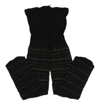 Černo-zlaté punčocháče 