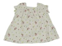 Bílo-květovaná tunika 