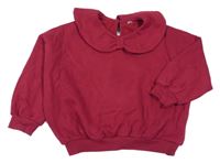 Rubínová oversize mikina s límcem George