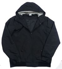 Černá šusťáková zateplená bunda s kapucí Carbrini