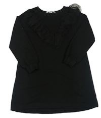 Černé teplákové šaty se síťovinou H&M