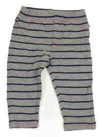 Šedo-tmavomodré pruhované tepláky Liegelind 