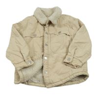 Béžová riflová zateplená bunda Zara