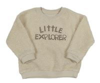 Béžová huňatá mikina s nápisem Dunnes