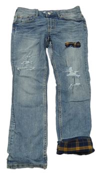 Světlemodré podšité rifle s prošoupáním H&M