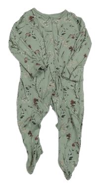 Světlemodrý kytičkovaný overal F&F