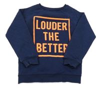 Tmavomodrá mikina s nápisem George