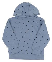 Světlemodrá mikina s puntíky a kapucí Primark
