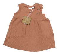 Nové - Straorůžové vzorované šaty s volánky Name it