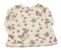 Pudrové triko s malinami So Cute