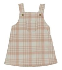 Světlerůžovo-bílé kostkované fleecové šaty George