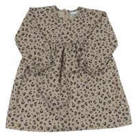 Béžovo-bílo-šedé vzorované šaty Primark 