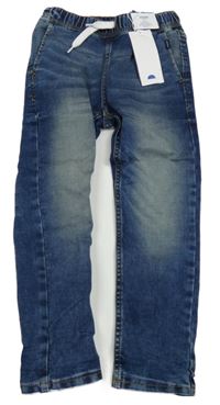 Nové - Tmavomodré podšité rifle H&M