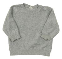 Šedá sametová mikina H&M