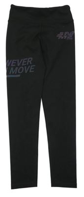 Černé sportovní legíny s nápisem H&M