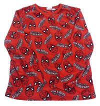 Červená plyšová domácí mikina se Spider- many PRIMARK