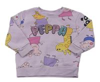 Lila mikina s Peppa Pig a flitry PRIMARK