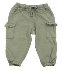 Khaki cargo turecké tepláky H&M