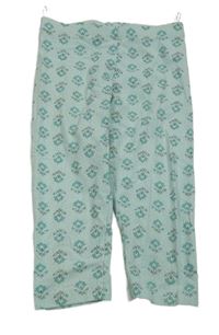 Světlemodré puntíkaté capri legíny s kytičkami C&A