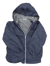Tmavomodrá šusťáková jarní bunda s kapucí Schnizler