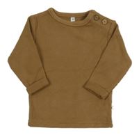 Hnědé žebrované mikinotriko ZEEMAN