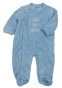 Modrý sametový overal s hvězdičkami a nápisy iDO