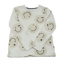 Bílé triko se smajlíky George