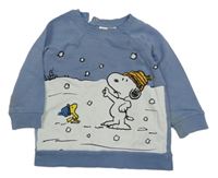 Modrošedo-bílá mikina se Snoopym H&M