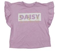 Lila tričko s Daisy a volánky Disney