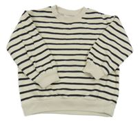 Smetanovo-černá pruhovaná oversize mikina M&S