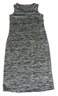 Šedo-černé melírované šaty Yd.