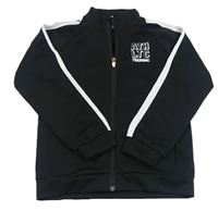 Černá sportovní propínací mikina s nápisem H&M