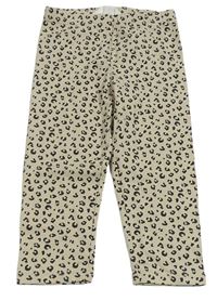 Béžové capri legíny s leopardím vzorem H&M