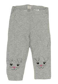 Šedé melírované legíny s kočkami H&M