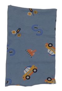 Modrý nákrčník s auty