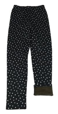 Černé zateplené legíny s hvězdami