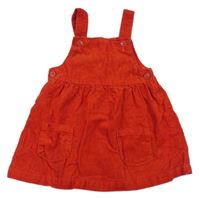 Červené manšestrové laclové šaty Dunnes