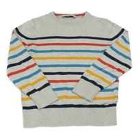 Šedo-barevný pruhovaný svetr C&A