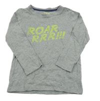 Šedé melírované triko s nápisem Tchibo