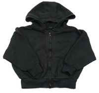 Černá propínací oversize mikina s kapucí George