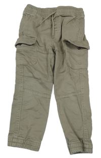 Pískové plátěné cargo cuff kalhoty Matalan