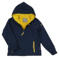 Tmavomodrá softshellová funkční bunda s kapucí Trespass