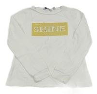 Bílé triko s nápisem s kamínky