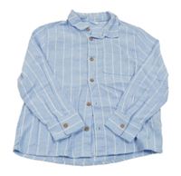 Světlemodro-bílá pruhovaná košile