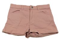 Světlerůžové plátěné kraťasy H&M