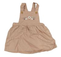 Světlerůžové lehké laclové šaty s výšivkami H&M