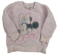 Lila plyšová mikina s Minnie Disney